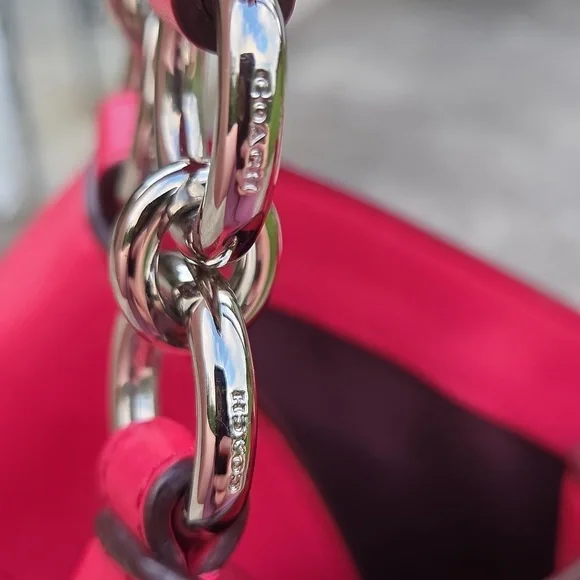 Coach Lexi Red Leather & Jacquard Fabric Shoulder Bag F57540 $498 Retail EUC - Picture 15 of 16